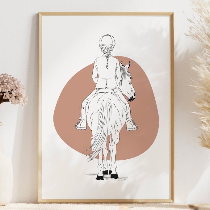 Cavalière sur cheval