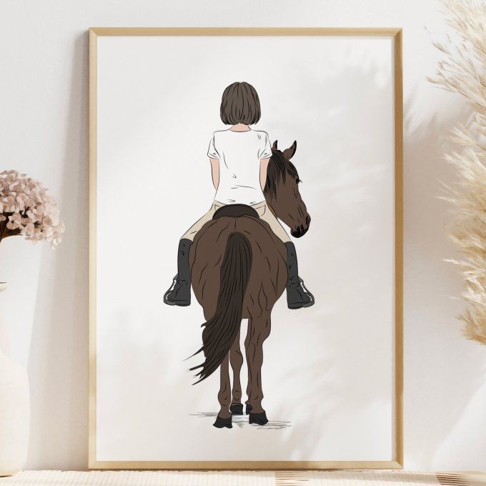 Cavalière sur cheval - Couleurs