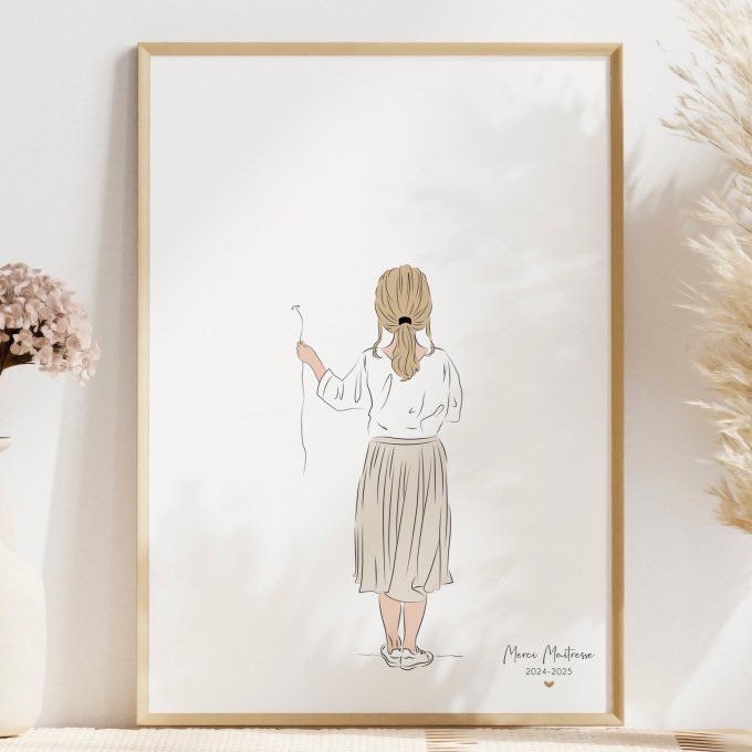 Affiche Arbre à empreintes - Maitresse